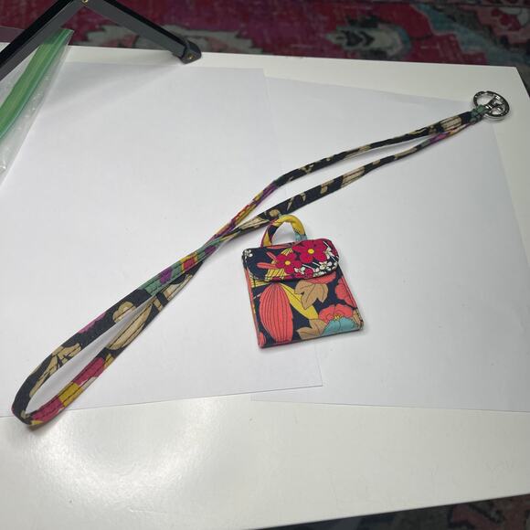 Vera Bradley lanyard and mirror matching dark fall pattern set - Picture 15 of 16